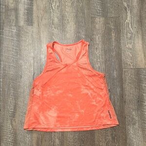 Saucony Orange Sleeveless Crop Tank Top